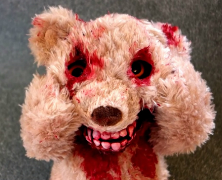 scary face teddy bear